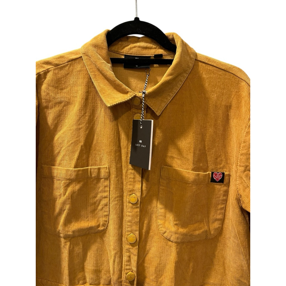 Lazy Oaf NWT Boilersuit Corduroy Jumpsuit Orange Size 16 Women's Long Sleeve - Picture 2 of 11